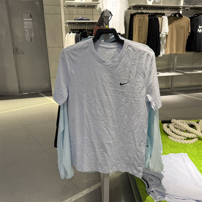 Nike/耐克NSW 刺绣小LOGO男子纯色纯棉运动休闲舒适短袖T恤BV0508