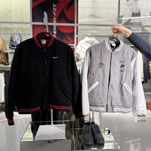 Nike耐克 龙年新款CNY男运动休闲棉服保暖棒球外套 FZ6372-010