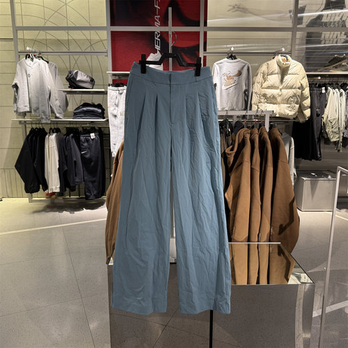 耐克女裤2024秋新款速干宽松直筒垂感阔腿舒适休闲长裤FQ2167-464