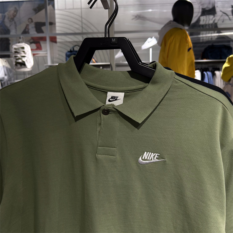 Nike/耐克翻领POLO衫短袖男女款刺绣LOGO宽松透气运动T恤衫DX0618