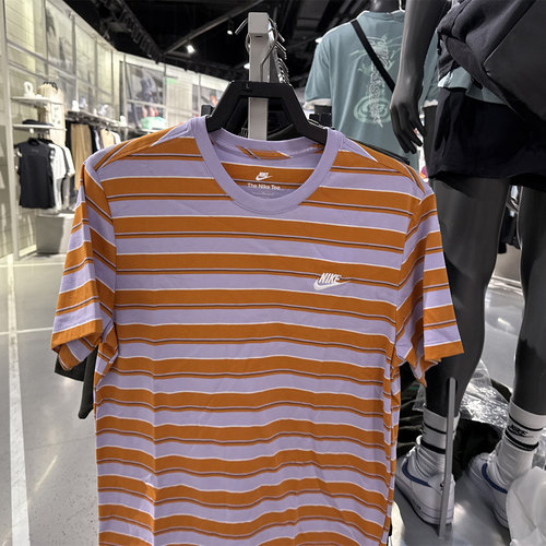 NIKE耐克男子AS M NSWCLUB STRIPE运动休闲短袖T恤 HJ0551-515