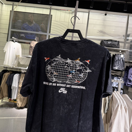 正品Nike耐克男子针织印花短袖棉质透气半袖T恤 HQ9276-100-010