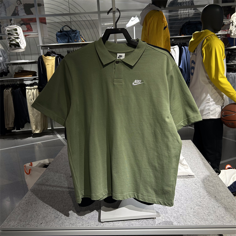 Nike/耐克 男子夏季运动休闲透气纯棉翻领宽松POLO短袖DX0618-386