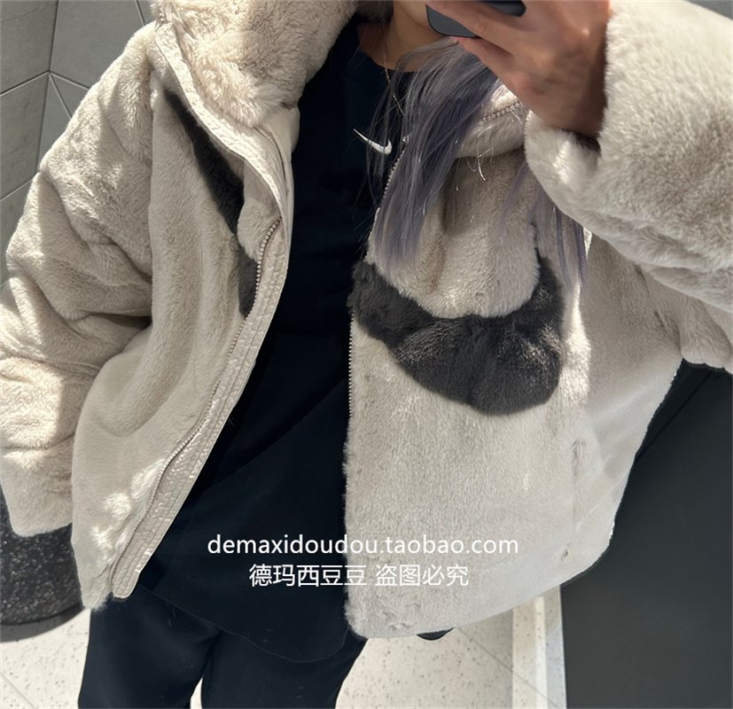 Nike/耐克OVERSIZE人造毛皮夹克