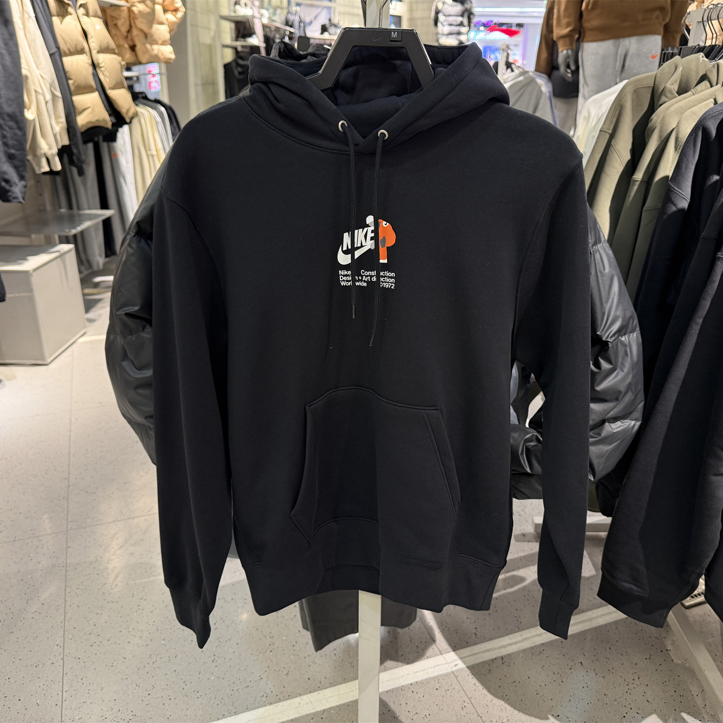 nike耐克男子HOODIE运动休闲宽松连帽加绒套头衫卫衣HV1392-010