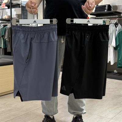 阿迪达斯男2025健身训练梭织快干透气运动短裤JI8136 8138 IK9723