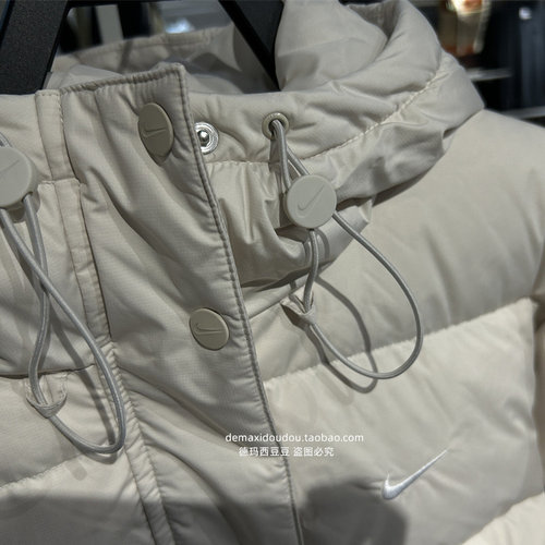 NIKE耐克羽绒服女子2024冬季新款短款连帽保暖夹克外套FZ5929-104