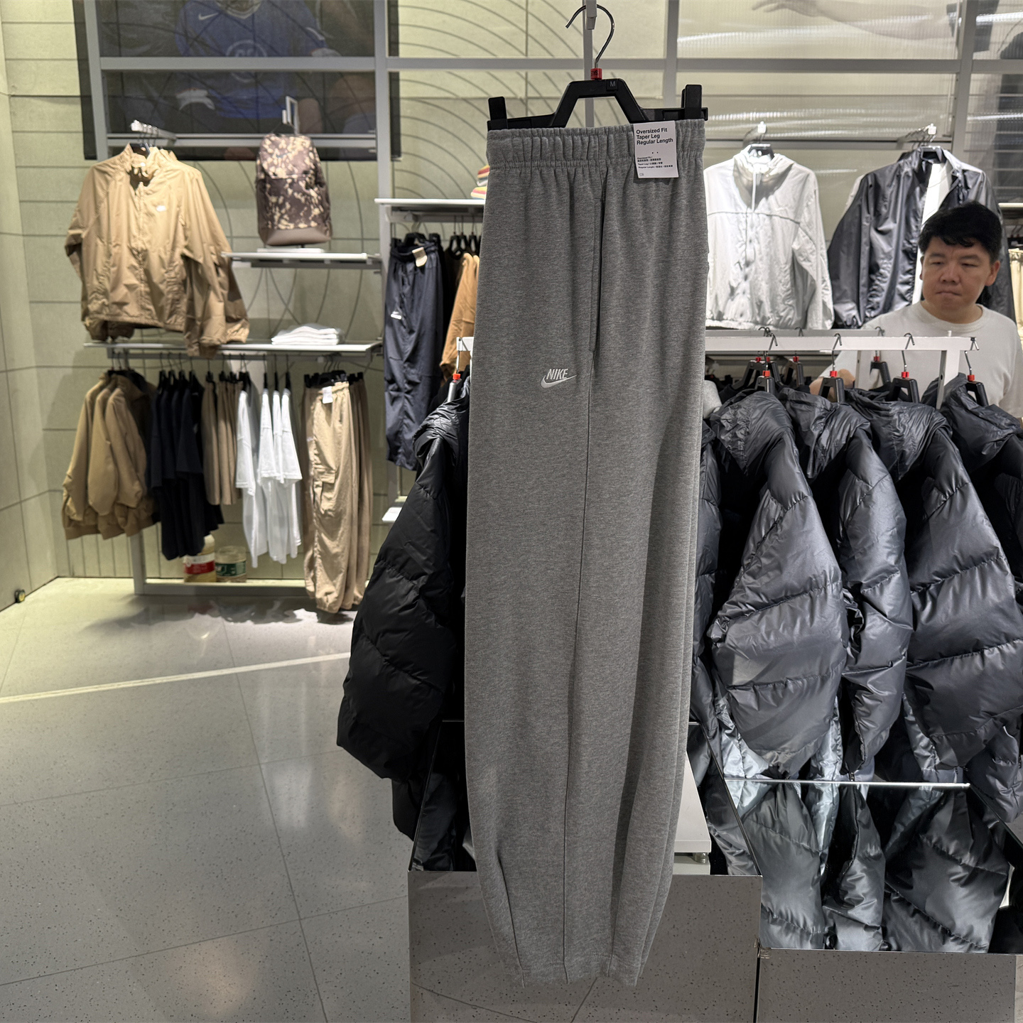 Nike耐克长裤男24秋新款运动休闲OVERSIZE宽松卫裤HJ1823-010-063