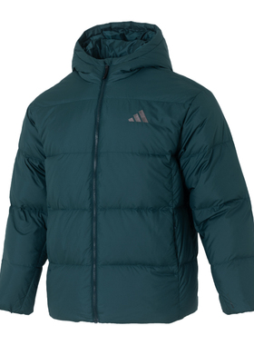 Adidas阿迪达斯羽绒服男2025秋冬新款保暖防风连帽夹克外套KC2478