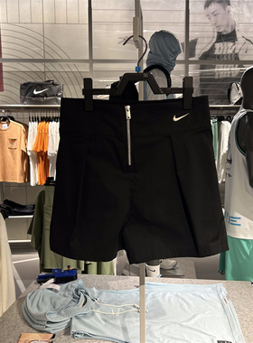 专柜正品NIKE耐克女CLLCTN TROUSER高腰休闲运动短裤 FB8327-010