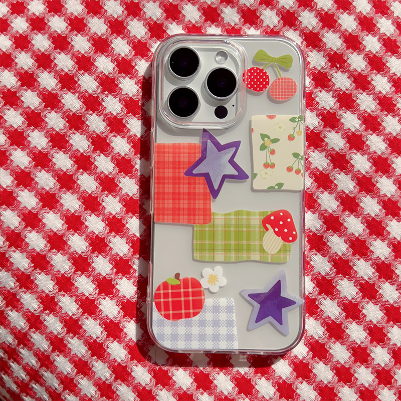 ins风温柔艺术格子草莓适用于iPhone16/17PROMAX/14PRO苹果15Plus少女撞色手机软壳13/12Mini百搭,3C数码配件,手机保护套/壳,淘宝优惠券,粉丝福利购,淘宝优惠卷