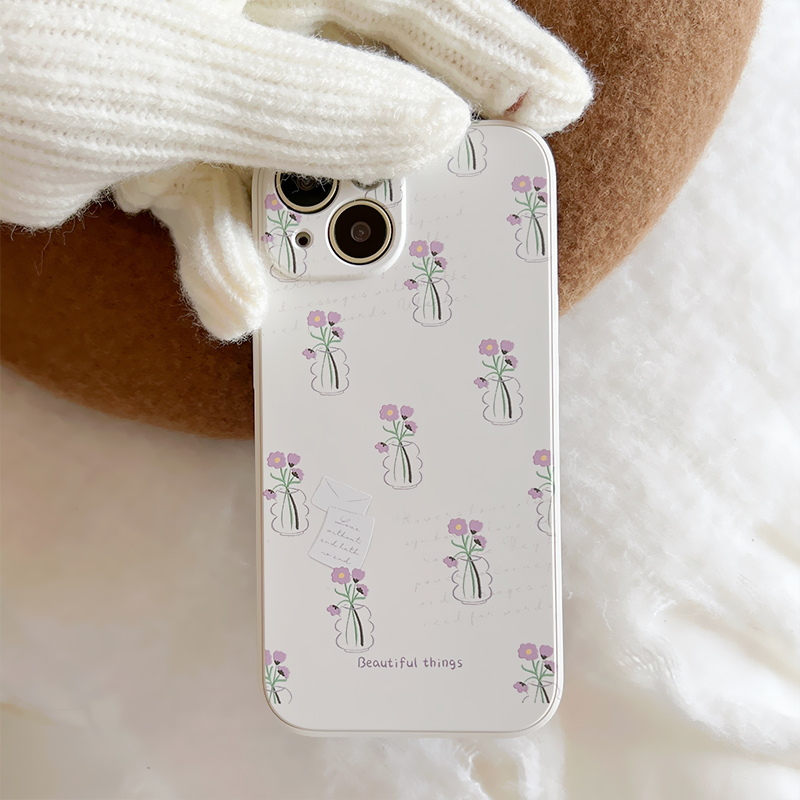 气质紫色花花3件包邮适用于苹果