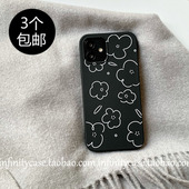 ins风气质小花适用iPhone11苹果12PROMAX透明XR软13 14PLUS手机壳