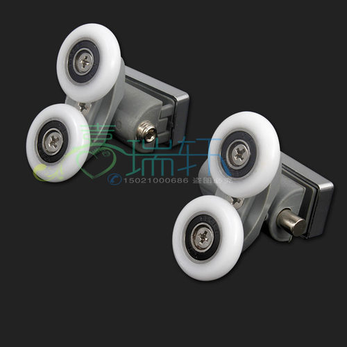 老式推拉浴室玻璃移门小吊轮圆弧型淋浴房门摇摆双轮上下滑轮滚轮