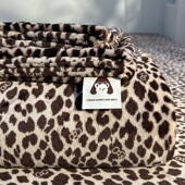 ins冬季 保暖豹纹牛奶绒床单单件咖色加厚被单宿舍单人床垫单3件套