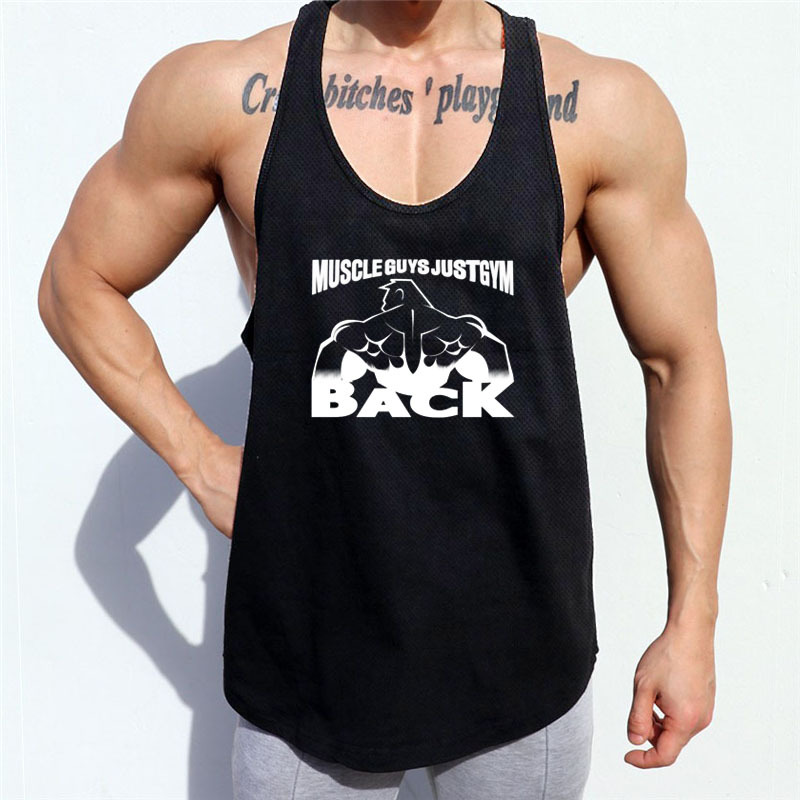 巨背BACK健美健身运动背心男 夏季网眼宽松速干工字背篮球训练服