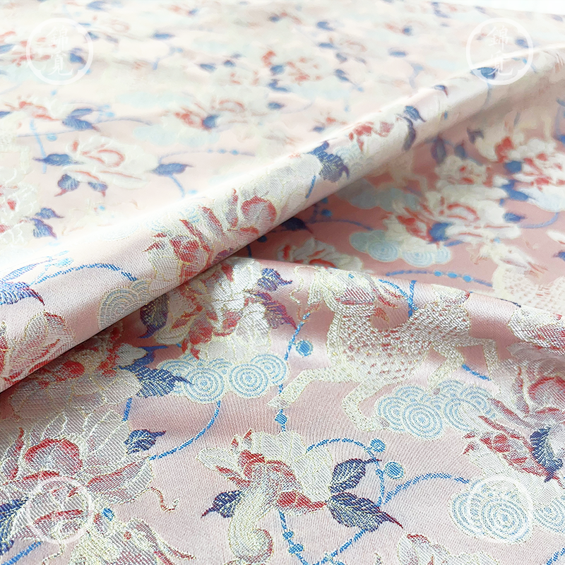 瑞兽祥云新中式汉服丝绸面料