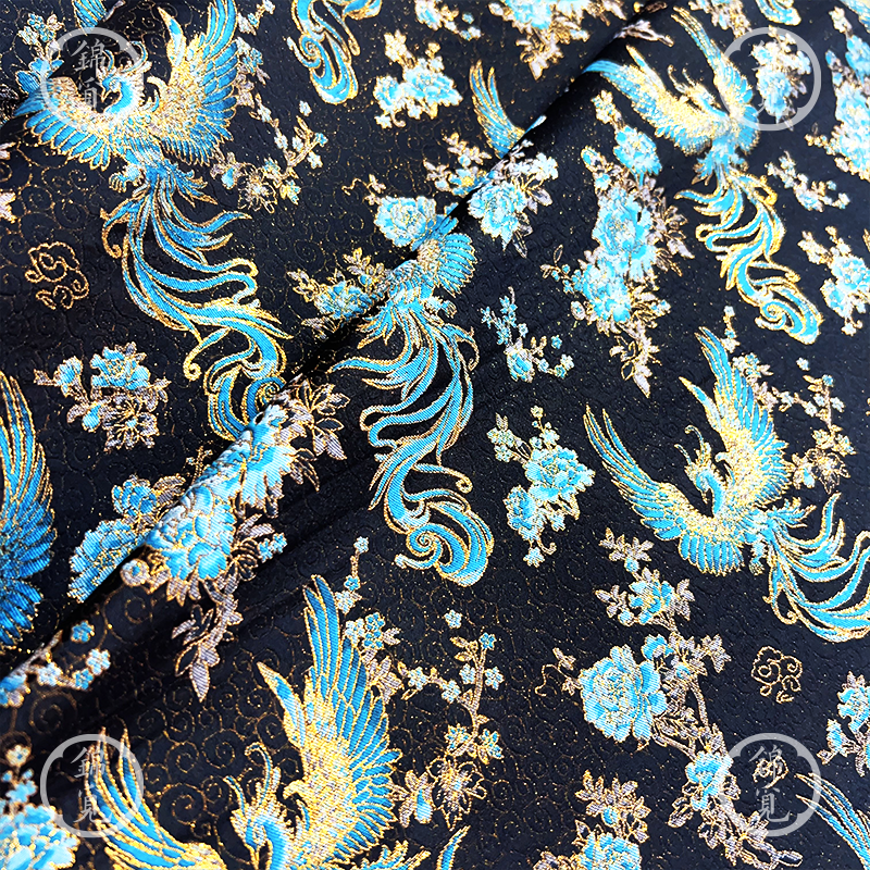 凤凰之舞织锦提花面料新中式服装装饰布改良旗袍汉服布料马甲,纺织面料/辅料/配套,汉服面料,淘宝优惠券,粉丝福利购,淘宝优惠卷