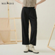 裤 女2025秋季 新款 谜底极简西装 通勤风高腰宽松阔腿长裤 257MK7714