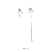 MOON WILD野月亮 丢了一只耳环原创设计小众荆棘锆石925银针耳钉