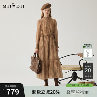 谜底冬复古优雅浪漫迪木尔风可露丽风大摆裙长裙244ML1600