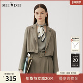 外套女秋款 通勤风时尚 短款 谜底小西装 百搭西服长袖 243MW1074