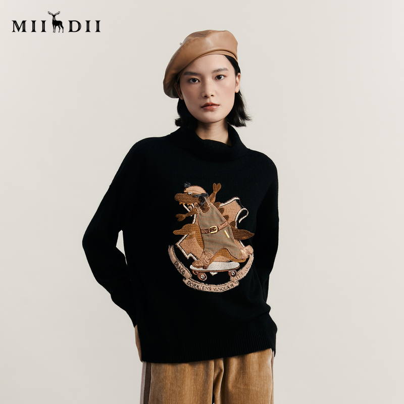 高领针织，百搭高级，丰富的工艺肌理