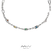 MOONWILD野月亮 小众原创设计彩锆冷淡风重磅项链情侣