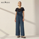 女2025秋季 新款 设计感大廓形宽松阔腿裤 谜底背带裤 长裤 257MK7868