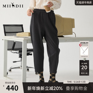 休闲裤 谜底萝卜裤 简约百搭松紧腰九分裤 新品 244MK1478 女冬季