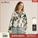 女2025春季 谜底印花衬衫 长袖 复古波嬉风花色纯棉短衬衣255MC6026