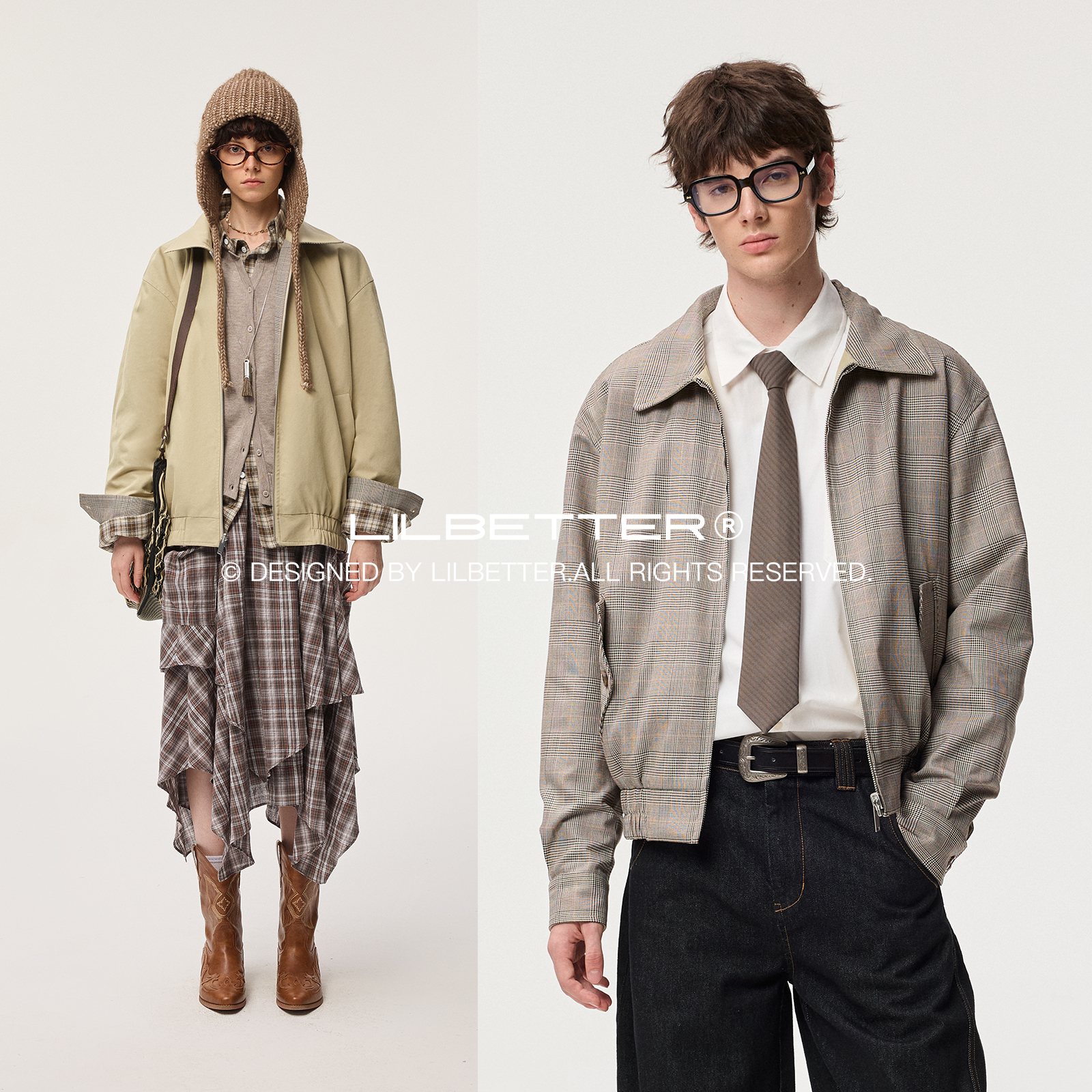 Lilbetter翻领双面穿夹克