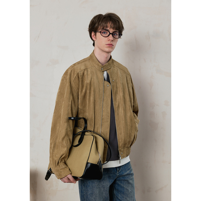 立领哈灵顿Lilbetter麂皮夹克