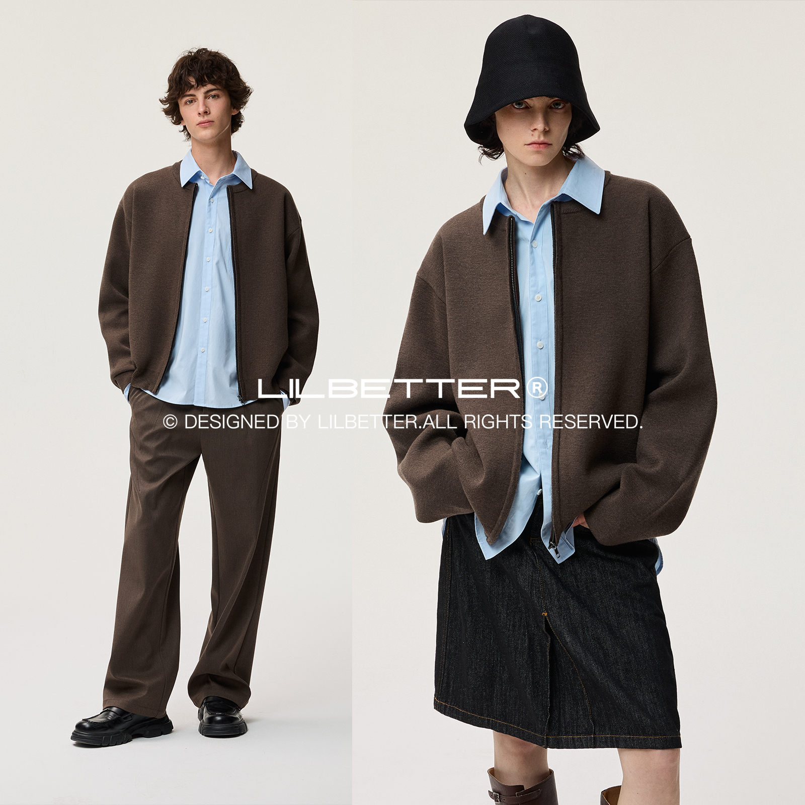 Lilbetter开衫圆领毛衣