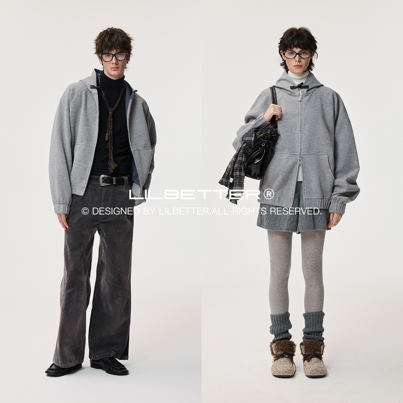 牛角扣Lilbetter开衫卫衣