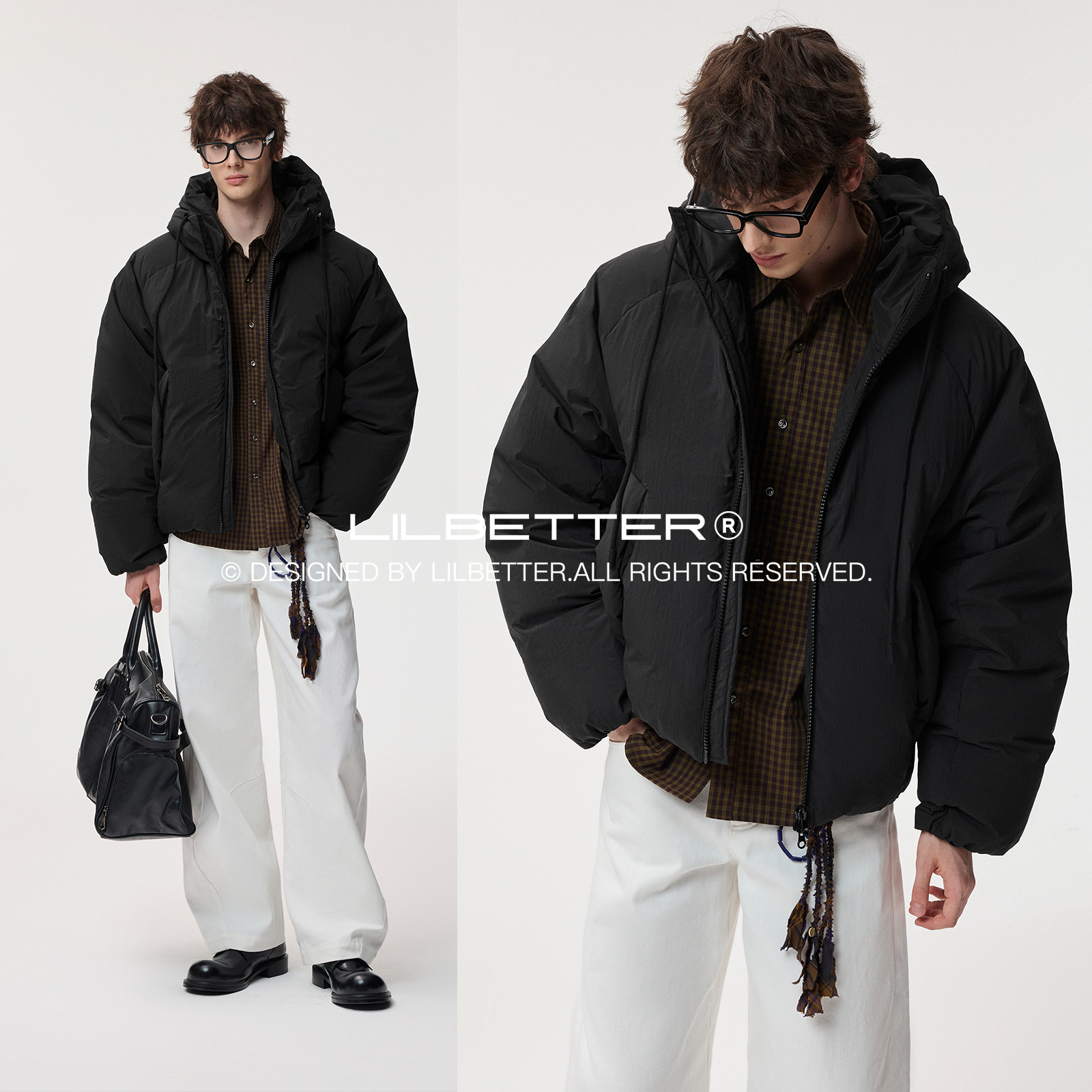 Lilbetter连帽抽绳羽绒服