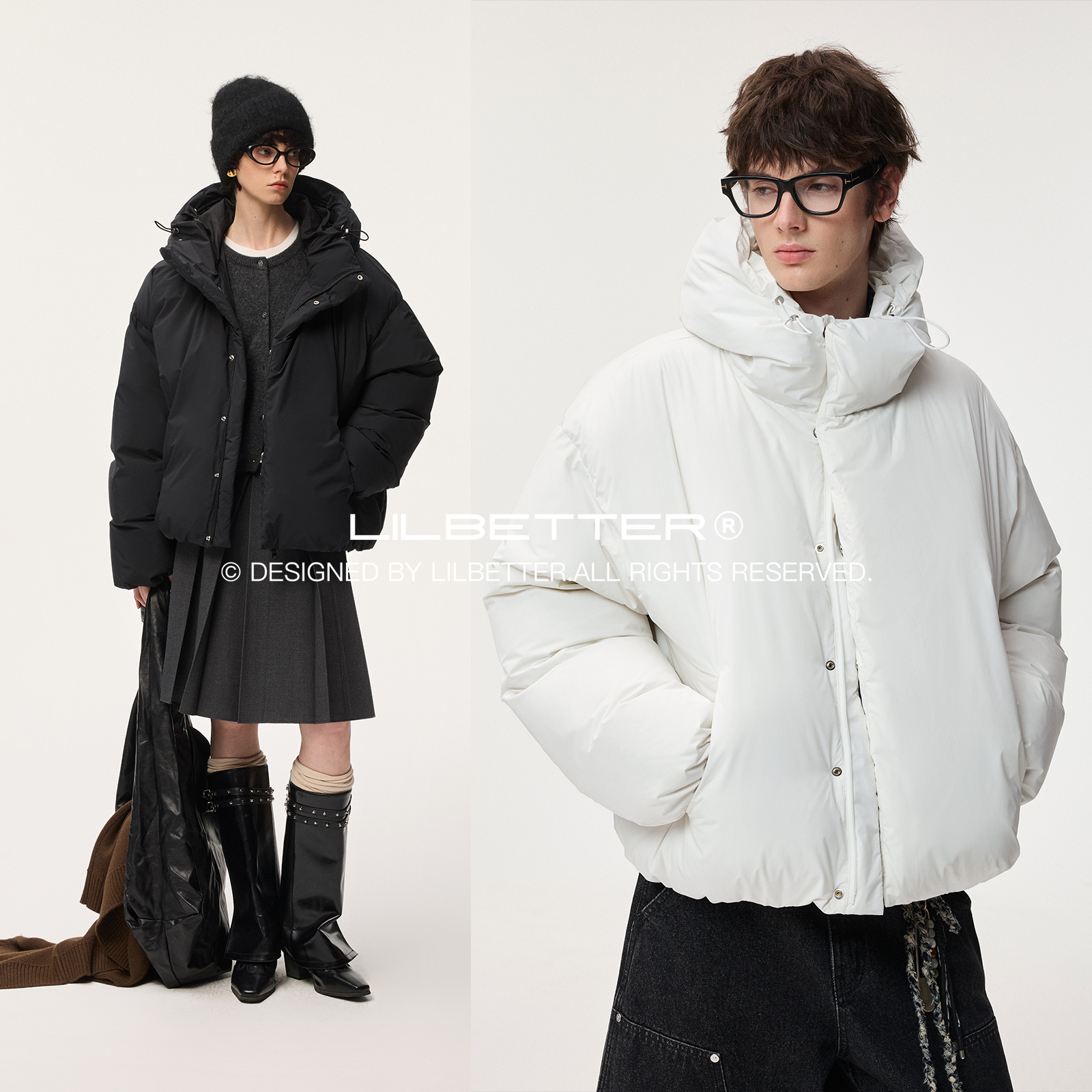 Lilbetter连帽面包羽绒服