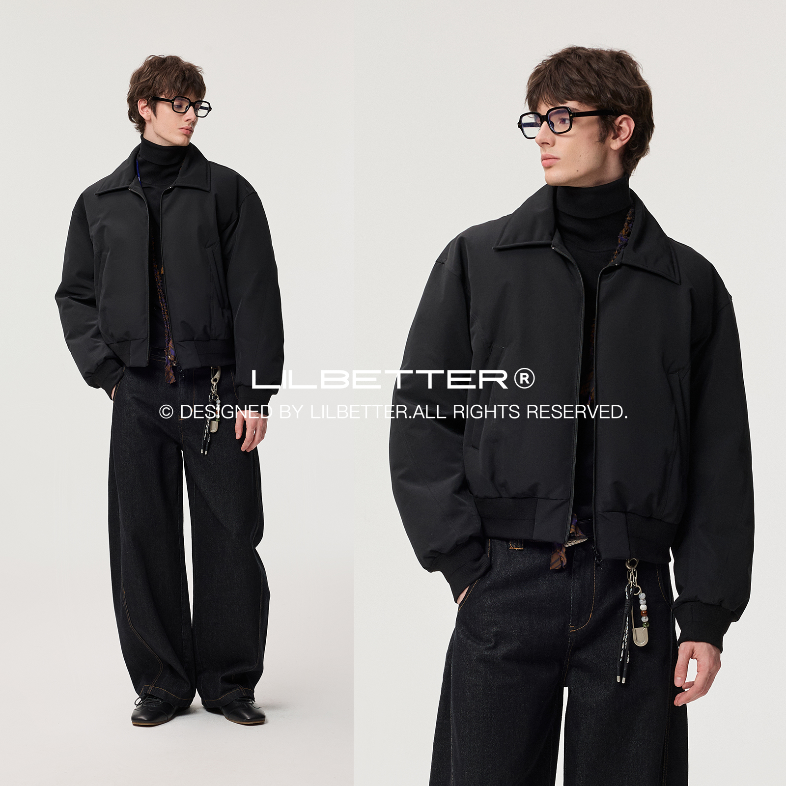 Lilbetter翻领短款羽绒服