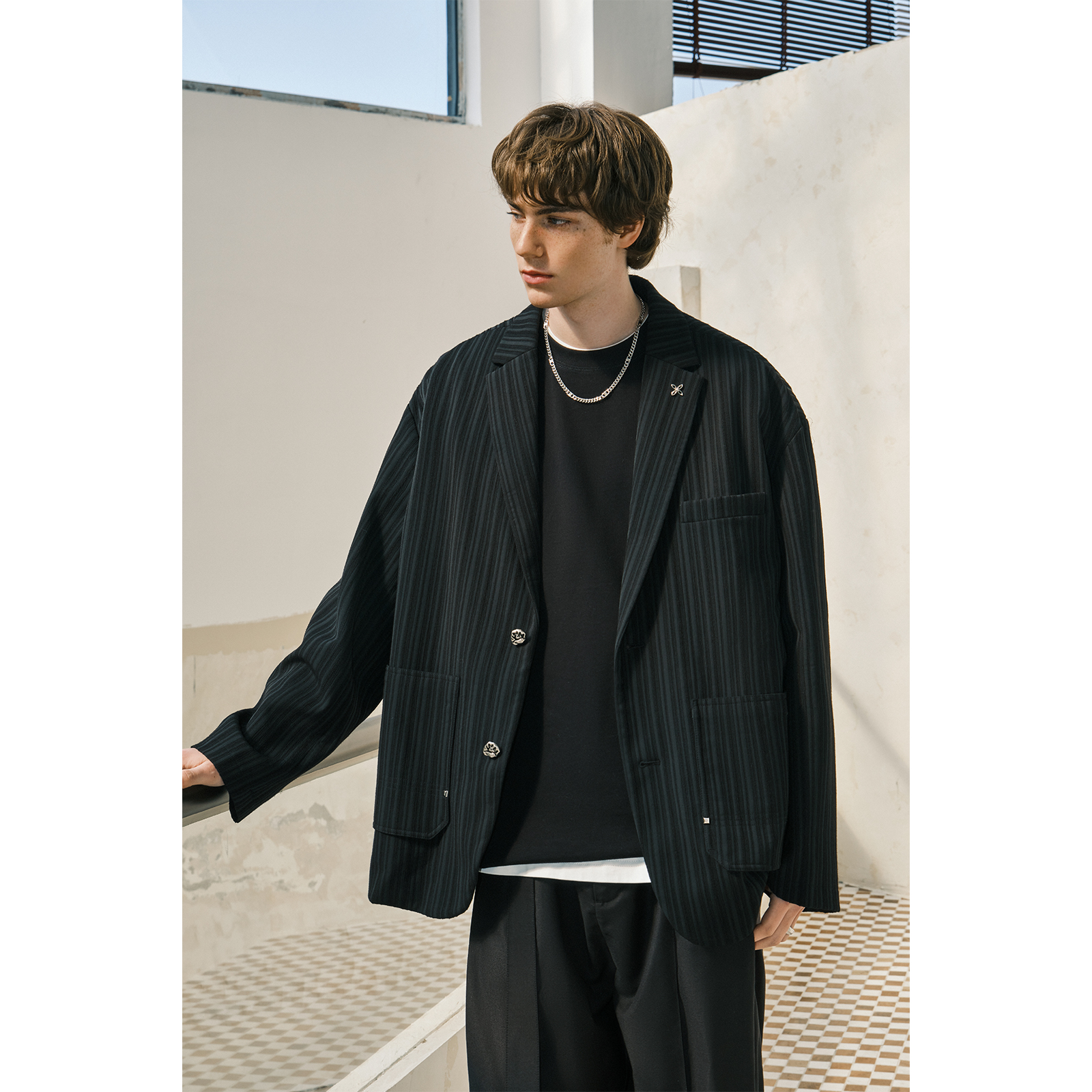 廓形Lilbetter肌理提花男士西服