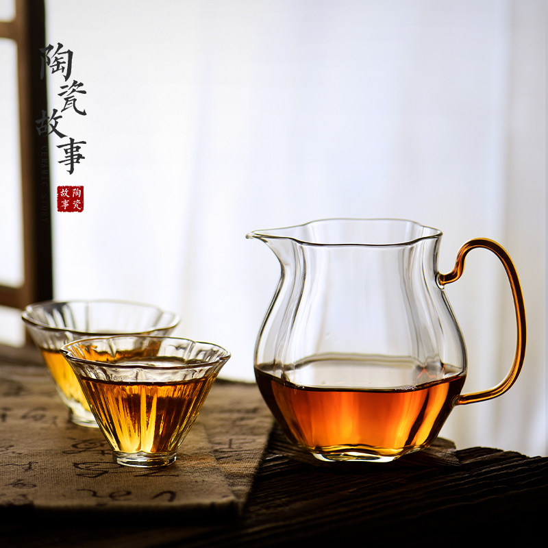 公道杯加厚玻璃耐热高档茶海分茶公道杯