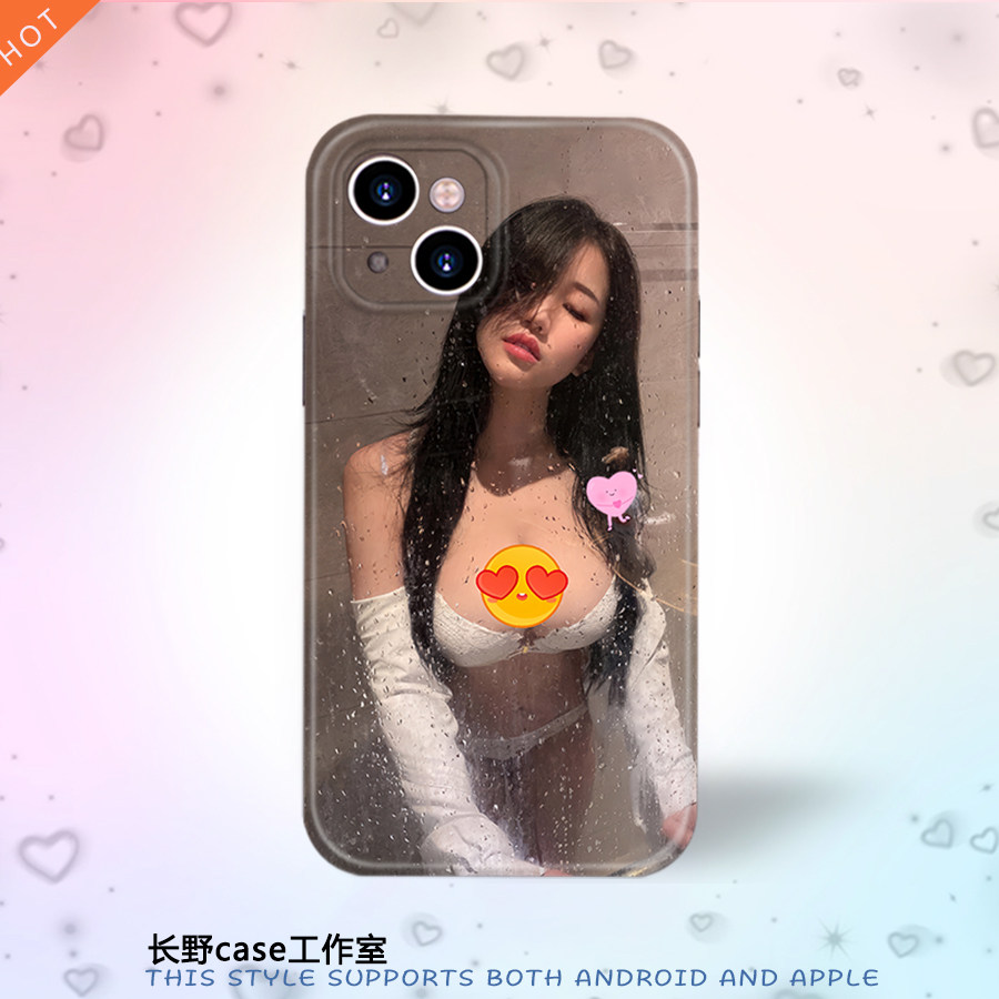 INS性感网红东京热女孩适用于IPhone14plus苹果15promax华为mate60小米13oppo光面reno7防摔全包菲林8P手机壳