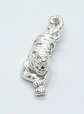 吊坠s999纯银硬足神兽霸气老虎