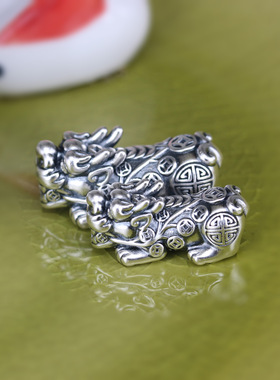 s999纯银做旧复古风3d硬DIY泰银