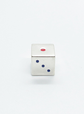 足银招财烤漆骰子路路通手链