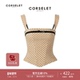 CORSELET miu千金风平口领都市摩登鱼骨胸衣蝴蝶结复古吊带上衣