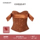 CORSELET琥珀缪斯飘带系结鱼骨胸衣复古秋冬蕾丝镂空重塑抹胸上衣