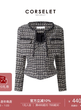 CORSELET[臻香粗呢]法式复古小香风鱼骨胸衣收腰束身封腰抹胸上衣