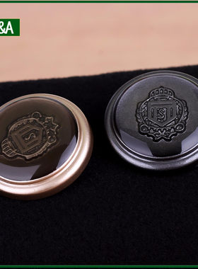 枪黑色土豪金英伦西服西装纽扣