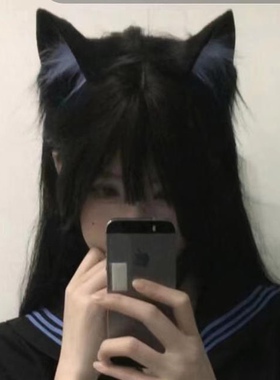 手作毛绒仿真猫耳发饰可爱小猫咪头饰cosplay漫展兽耳猫耳朵发箍