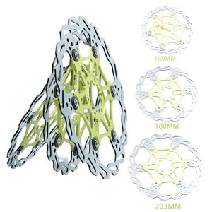 SNAIL绿色浮动碟片山地自行车碟刹片刹车盘6钉160mm180203mm配件